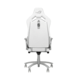 Asus ROG Chariot X Core SL301C Gaming Chair in racing-car style, featuring an adjustable high-density foam headrest, memory-foam lumbar support, 4D armrests, tilt mechanism, durable class 4 gas lift, and durable premium PU leather for a Premium Gaming Experience White - Image 2