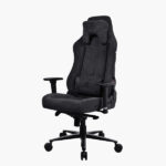 Arozzi Vernazza Soft Fabric Durable Upholstery Ergonomic Office and Gaming Chair with High-Level Features Like 3D Armrests and a Pro Mechanism Along with Soft Neck & Lumbar Support Pillows – Pure Black